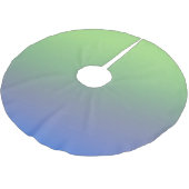 Blaue grüne Regenbogenfarben abstrakte Textur Polyester Weihnachtsbaumdecke (Schrägansicht)