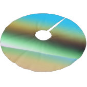 Blaue grüne Regenbogenfarben abstrakte Textur Polyester Weihnachtsbaumdecke (Schrägansicht)