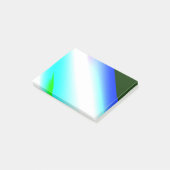Blaue grüne Regenbogenfarben abstrakte Textur Post-it Klebezettel (angewinkelt)