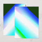 Blaue grüne Regenbogenfarben abstrakte Textur Postkarte (Vorne/Hinten)