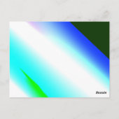 Blaue grüne Regenbogenfarben abstrakte Textur Postkarte (Rückseite)