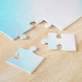 Blaue grüne Regenbogenfarben abstrakte Textur Puzzle (Seite)