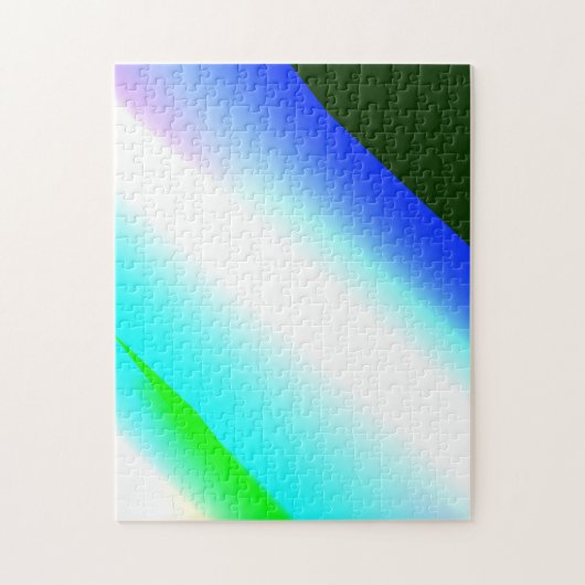 Blaue grüne Regenbogenfarben abstrakte Textur Puzzle (Vertikal)
