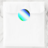 Blaue grüne Regenbogenfarben abstrakte Textur Runder Aufkleber (Tasche)