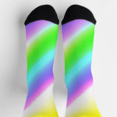 Blaue grüne Regenbogenfarben abstrakte Textur Socken (Oben)