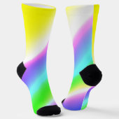 Blaue grüne Regenbogenfarben abstrakte Textur Socken (Gewinkelt)