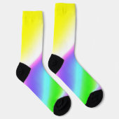 Blaue grüne Regenbogenfarben abstrakte Textur Socken (Rechts)