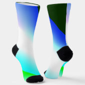 Blaue grüne Regenbogenfarben abstrakte Textur Socken (Gewinkelt)