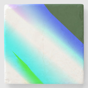 Blaue grüne Regenbogenfarben abstrakte Textur Steinuntersetzer