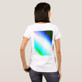 Blaue grüne Regenbogenfarben abstrakte Textur T-Shirt (Schwarz voll)