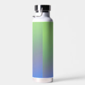 Blaue grüne Regenbogenfarben abstrakte Textur Trinkflasche (Rechts)