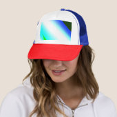 Blaue grüne Regenbogenfarben abstrakte Textur Truckerkappe (Beispiel)