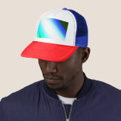 Blaue grüne Regenbogenfarben abstrakte Textur Truckerkappe (Beispiel)