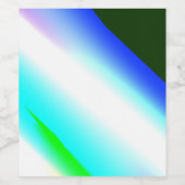 Blaue grüne Regenbogenfarben abstrakte Textur Weinetikett (Einzelnes Label)