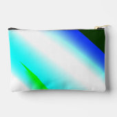 Blaue grüne Regenbogenfarben abstrakte Textur Zubehörtasche (Rückseite)