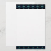 Blaue grüne Regenbogensteine , Artdeco-Muster Briefpapier (Vorne/Hinten)