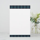 Blaue grüne Regenbogensteine , Artdeco-Muster Briefpapier (Stehend Vorderseite)