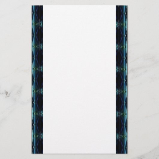 Blaue grüne Regenbogensteine , Artdeco-Muster Briefpapier (Vorderseite)