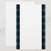 Blaue grüne Regenbogensteine , Artdeco-Muster Briefpapier (Vorne/Hinten)