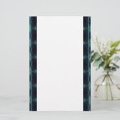 Blaue grüne Regenbogensteine , Artdeco-Muster Briefpapier (Stehend Vorderseite)