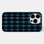 Blaue grüne Regenbogensteine , Artdeco-Muster Case-Mate iPhone Hülle (Rückseite (Horizontal))