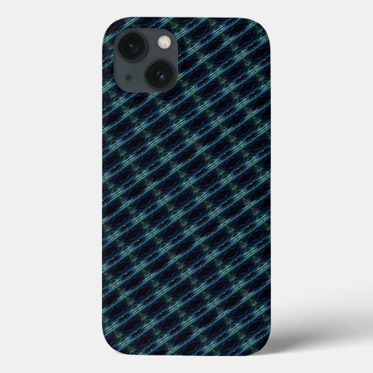 Blaue grüne Regenbogensteine , Artdeco-Muster Case-Mate iPhone Hülle (Rückseite)