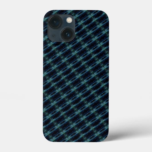 Blaue grüne Regenbogensteine , Artdeco-Muster Case-Mate iPhone Hülle (Rückseite)
