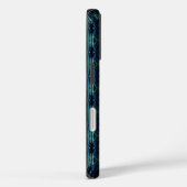 Blaue grüne Regenbogensteine , Artdeco-Muster Case-Mate iPhone Hülle (Rückseite / Rechts)