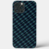 Blaue grüne Regenbogensteine , Artdeco-Muster Case-Mate iPhone Hülle (Rückseite)