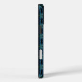 Blaue grüne Regenbogensteine , Artdeco-Muster Case-Mate iPhone Hülle (Rückseite / Rechts)