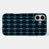 Blaue grüne Regenbogensteine , Artdeco-Muster Case-Mate iPhone Hülle (Rückseite (Horizontal))