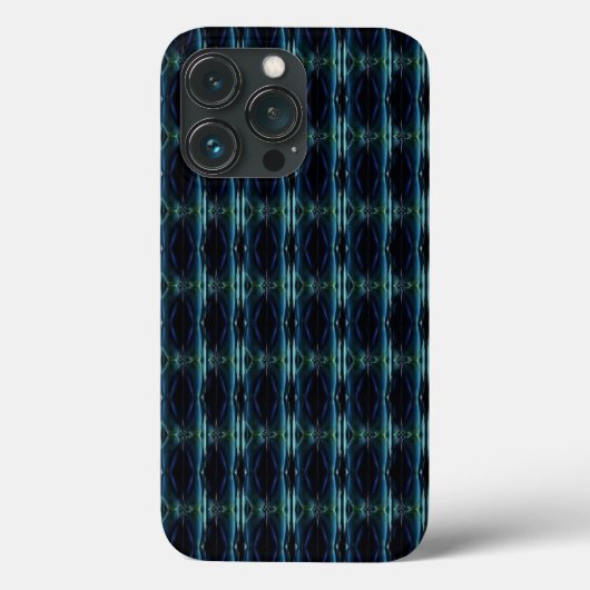 Blaue grüne Regenbogensteine , Artdeco-Muster Case-Mate iPhone Hülle (Rückseite)
