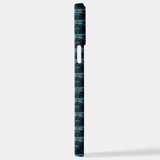 Blaue grüne Regenbogensteine , Artdeco-Muster iPhone Hülle (Rechte Seite)