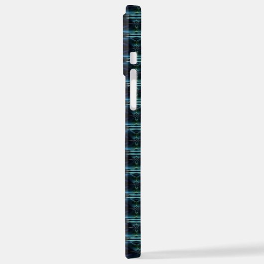 Blaue grüne Regenbogensteine , Artdeco-Muster iPhone Hülle (Linke Seite)