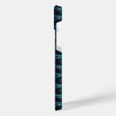 Blaue grüne Regenbogensteine , Artdeco-Muster iPhone Hülle (Linke Seite)