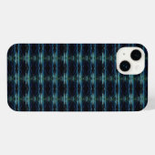 Blaue grüne Regenbogensteine , Artdeco-Muster iPhone Hülle (Rückseite (Horizontal))