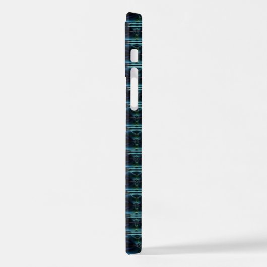 Blaue grüne Regenbogensteine , Artdeco-Muster iPhone Hülle (Linke Seite)