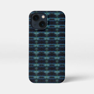 Blaue grüne Regenbogensteine , Artdeco-Muster iPhone 13 Mini Hülle
