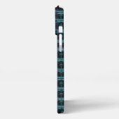 Blaue grüne Regenbogensteine , Artdeco-Muster iPhone Hülle (Linke Seite)