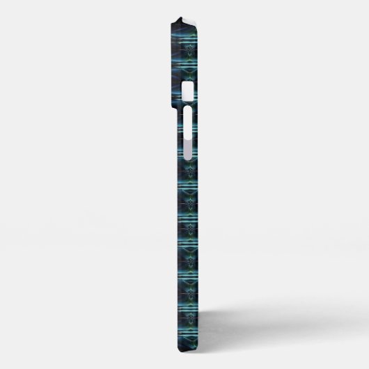 Blaue grüne Regenbogensteine , Artdeco-Muster iPhone Hülle (Linke Seite)