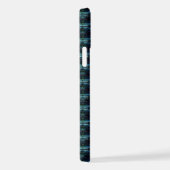 Blaue grüne Regenbogensteine , Artdeco-Muster iPhone Hülle (Rechte Seite)