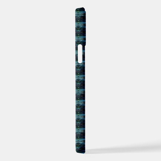 Blaue grüne Regenbogensteine , Artdeco-Muster iPhone Hülle (Rechte Seite)