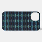 Blaue grüne Regenbogensteine , Artdeco-Muster iPhone Hülle (Rückseite (Horizontal))
