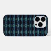 Blaue grüne Regenbogensteine , Artdeco-Muster iPhone Hülle (Rückseite (Horizontal))