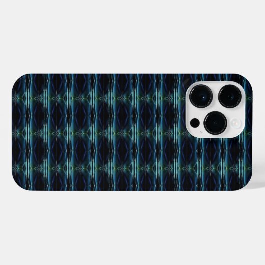 Blaue grüne Regenbogensteine , Artdeco-Muster iPhone Hülle (Rückseite (Horizontal))