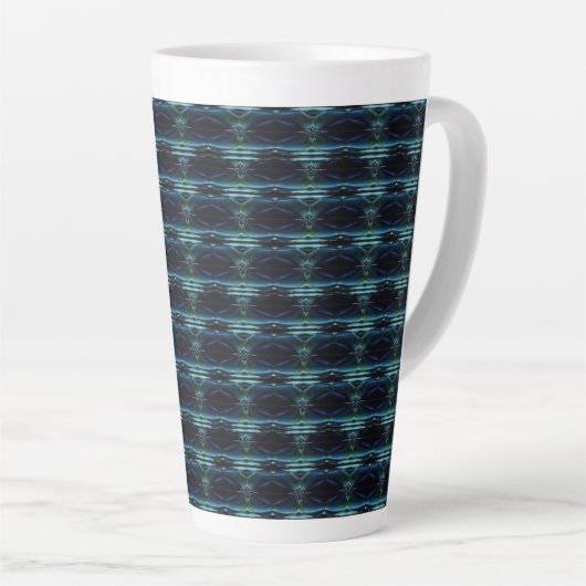Blaue grüne Regenbogensteine , Artdeco-Muster Milchtasse (Rechte Ecke)