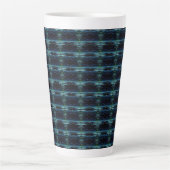Blaue grüne Regenbogensteine , Artdeco-Muster Milchtasse (Vorderseite)