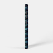 Blaue grüne Regenbogensteine , Artdeco-Muster Samsung Galaxy Hülle (Rechte Seite)