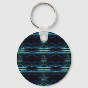 Blaue grüne Regenbogensteine , Artdeco-Muster Schlüsselanhänger