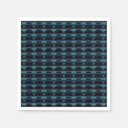 Blaue grüne Regenbogensteine , Artdeco-Muster Serviette (Vorderseite)